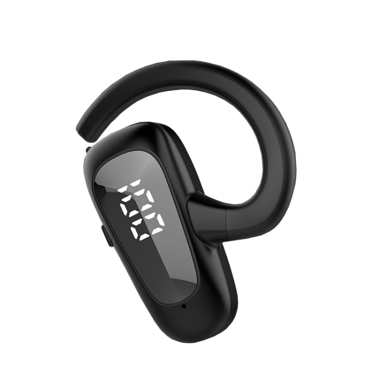 Écouteurs stéréo Bluetooth à affichage numérique Bone Conduction Concepts, style : mono-oreille, double oreille avec chargeur.